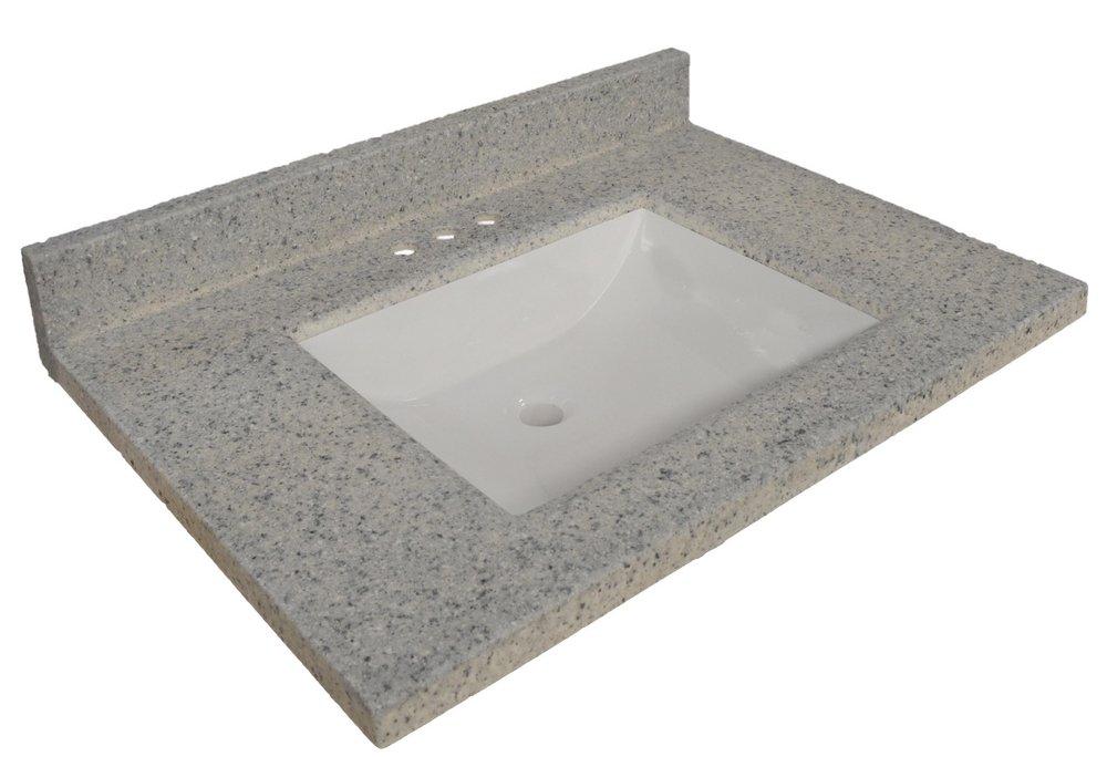 Design House Moonscape Grey 37 in x 22 in Single Bowl Cultured Marble Vanity Top 