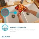 Elkay White 25 x 18-1/2 in. 1-Hole Undermount Quartz Rectangular Laundry Sink with 3-5/8 in. Rear Center Drain 