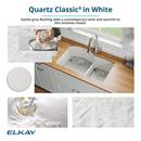 Elkay White 25 x 18-1/2 in. 1-Hole Undermount Quartz Rectangular Laundry Sink with 3-5/8 in. Rear Center Drain 