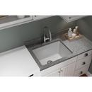 Elkay White 25 x 18-1/2 in. 1-Hole Undermount Quartz Rectangular Laundry Sink with 3-5/8 in. Rear Center Drain 