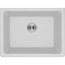 Elkay White 25 x 18-1/2 in. 1-Hole Undermount Quartz Rectangular Laundry Sink with 3-5/8 in. Rear Center Drain 