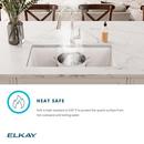 Elkay White 25 x 18-1/2 in. 1-Hole Undermount Quartz Rectangular Laundry Sink with 3-5/8 in. Rear Center Drain 