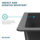 Elkay White 25 x 18-1/2 in. 1-Hole Undermount Quartz Rectangular Laundry Sink with 3-5/8 in. Rear Center Drain 