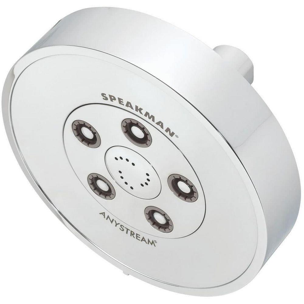 Speakman Polished Chrome 1.75 gpm 3-Function Round Showerhead 