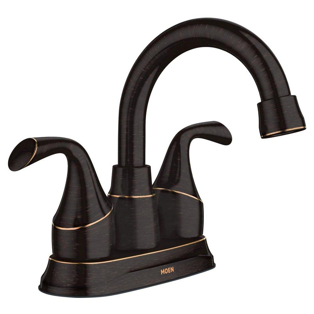 Moen Mediterranean Bronze Two Handle Centerset/Minispread Bathroom Sink Faucet 