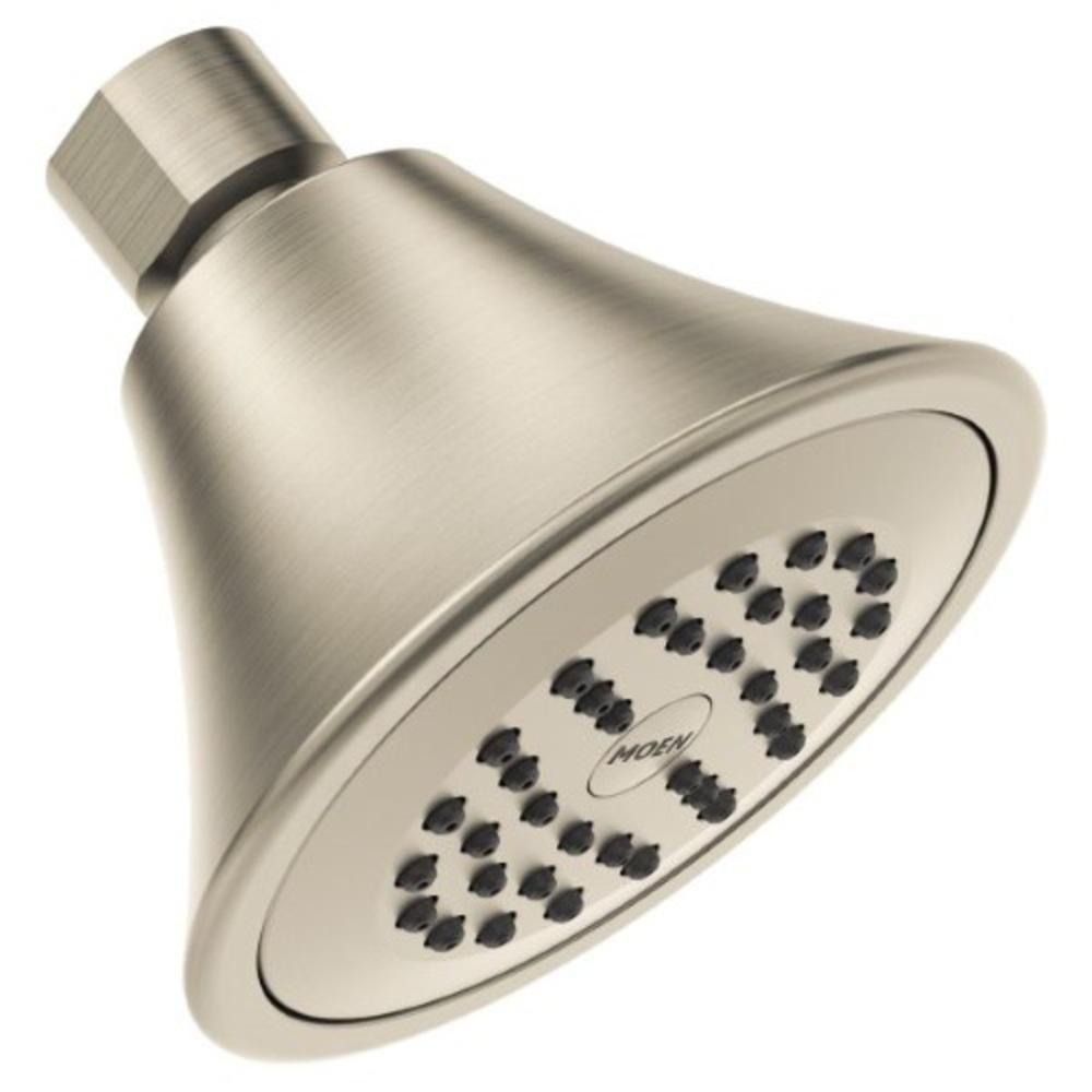 Moen Brushed Nickel 2-3/4 x 3-3/4 in. 1.75 gpm 1-Function Fixed Mount Round Non-Metallic Full Spray Showerhead 