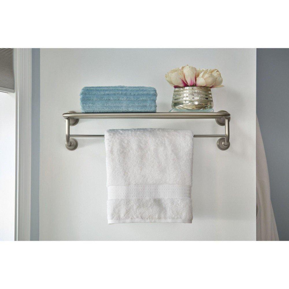 24 in. Towel Bar in Brushed Nickel 