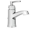 Moen Polished Chrome Deck Mount Bathroom Sink Faucet with Single Lever Handle and High-Arc Spout 