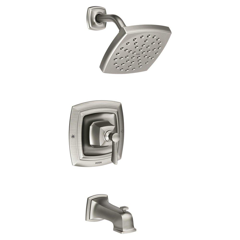 Moen Brushed Nickel Single Handle Single Bathtub & Shower Faucet Trim Only 