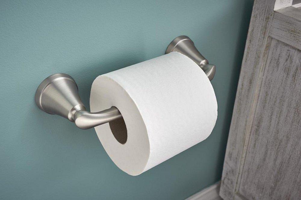 Moen Brushed Nickel Wall Mount Toilet Tissue Holder 