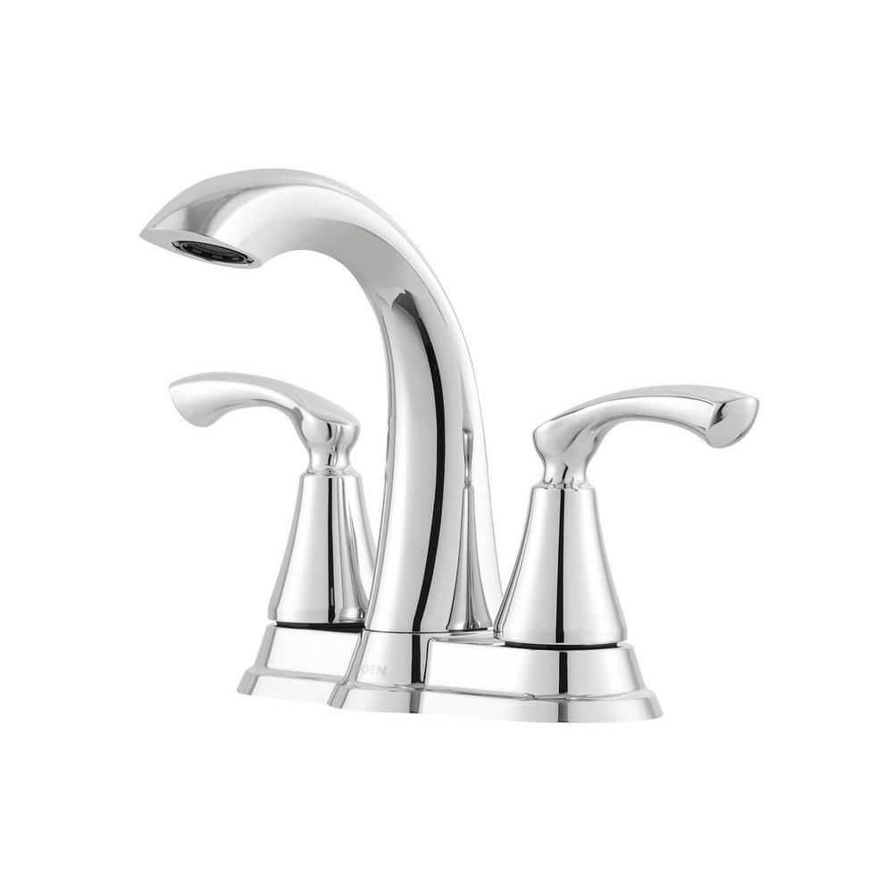Moen Chrome Centerset Bathroom Sink Faucet with Double Lever Handle 