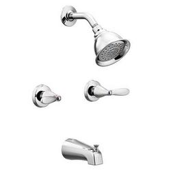 Two Handle Single Function Bathtub & Shower Faucet in Polished Chrome