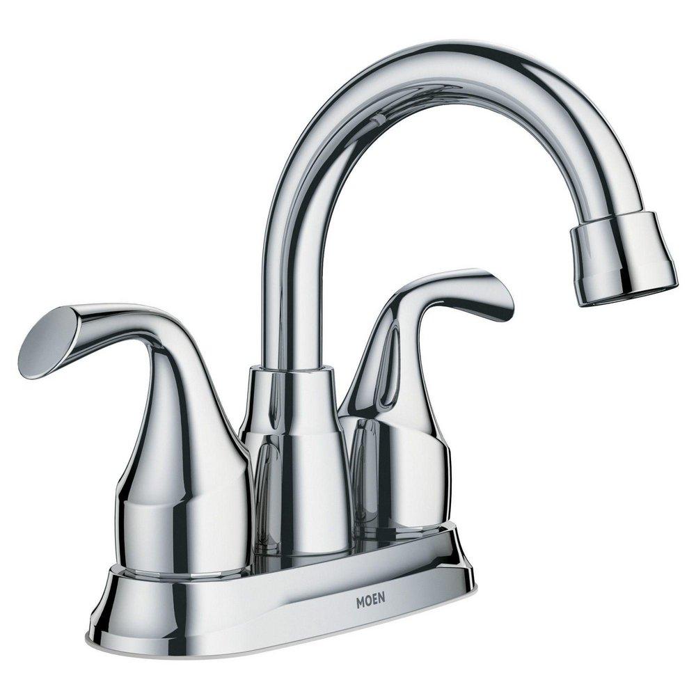 Moen Chrome Two Handle Centerset/Minispread Bathroom Sink Faucet 