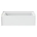 Aquatic White 60 x 33-1/2 in. Soaker Alcove Bathtub Left Drain 