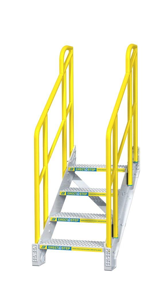 ErectaStep® Yellow Aluminum 4-Step Ladder 