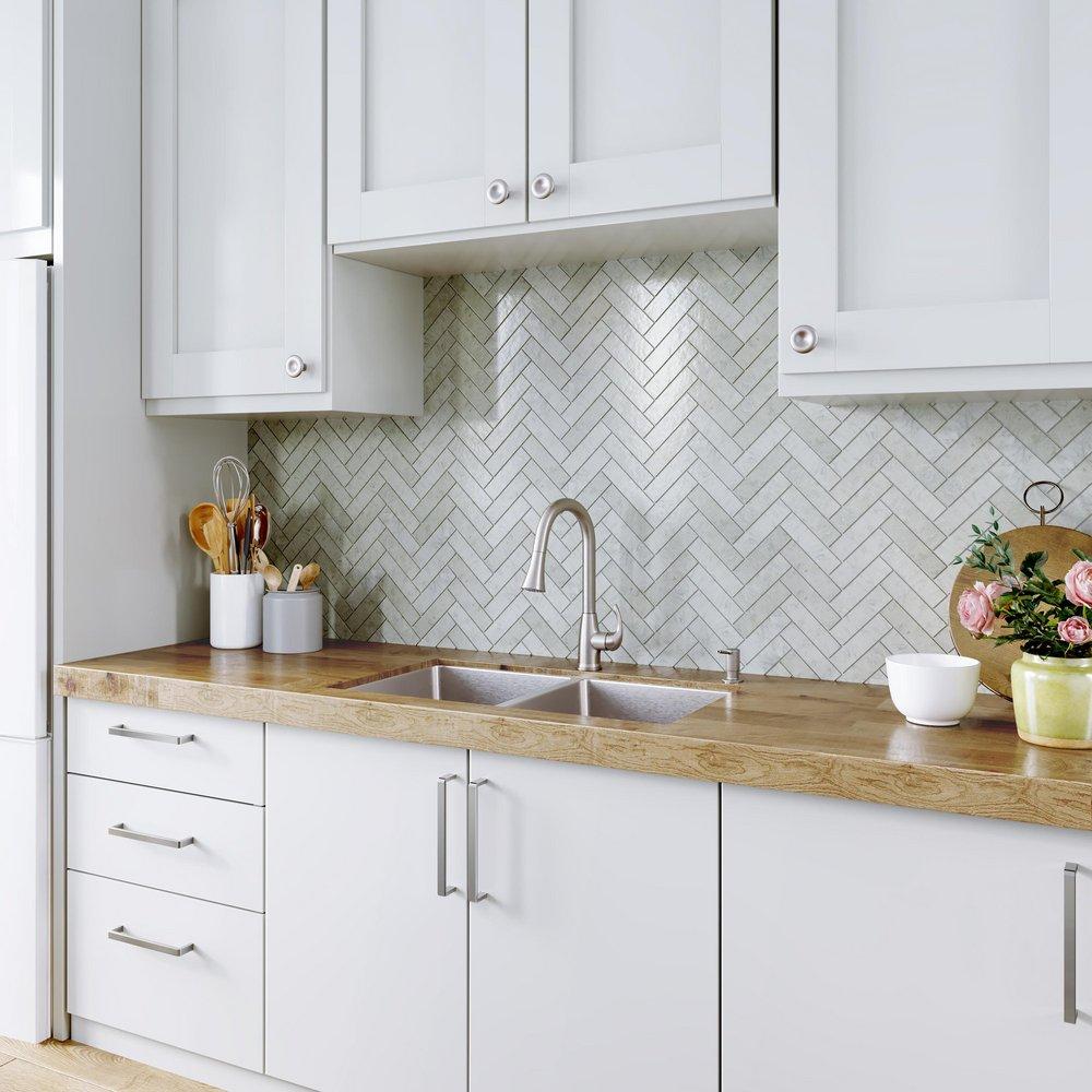 PROFLO® Stainless Steel 33 x 22 in. Stainless Steel Double Bowl Dual Mount Kitchen Sink 