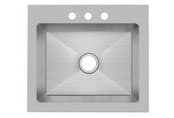 25 in. Dual Mount Stainless Steel Single Bowl Kitchen Sink