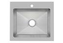 25 in. Dual Mount Stainless Steel Single Bowl Kitchen Sink