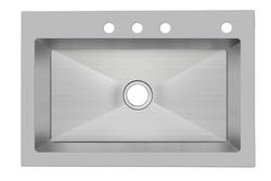 33 in. Dual Mount Stainless Steel Single Bowl Kitchen Sink