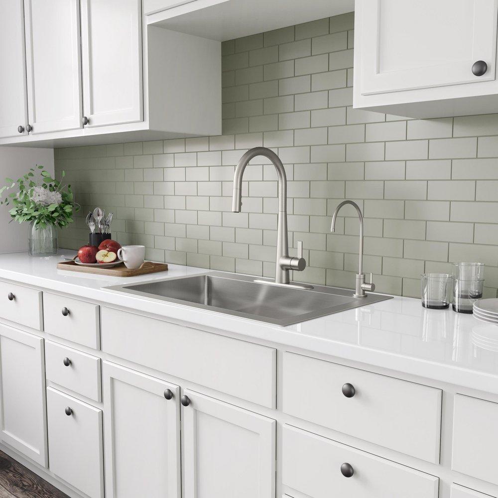 PROFLO&reg; Stainless Steel 33 x 22 in. Stainless Steel Single Bowl Dual-Mount Kitchen Sink 