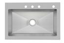 PROFLO&reg; Stainless Steel 33 x 22 in. Single Bowl Dual Mount Kitchen Sink in Stainless Steel 