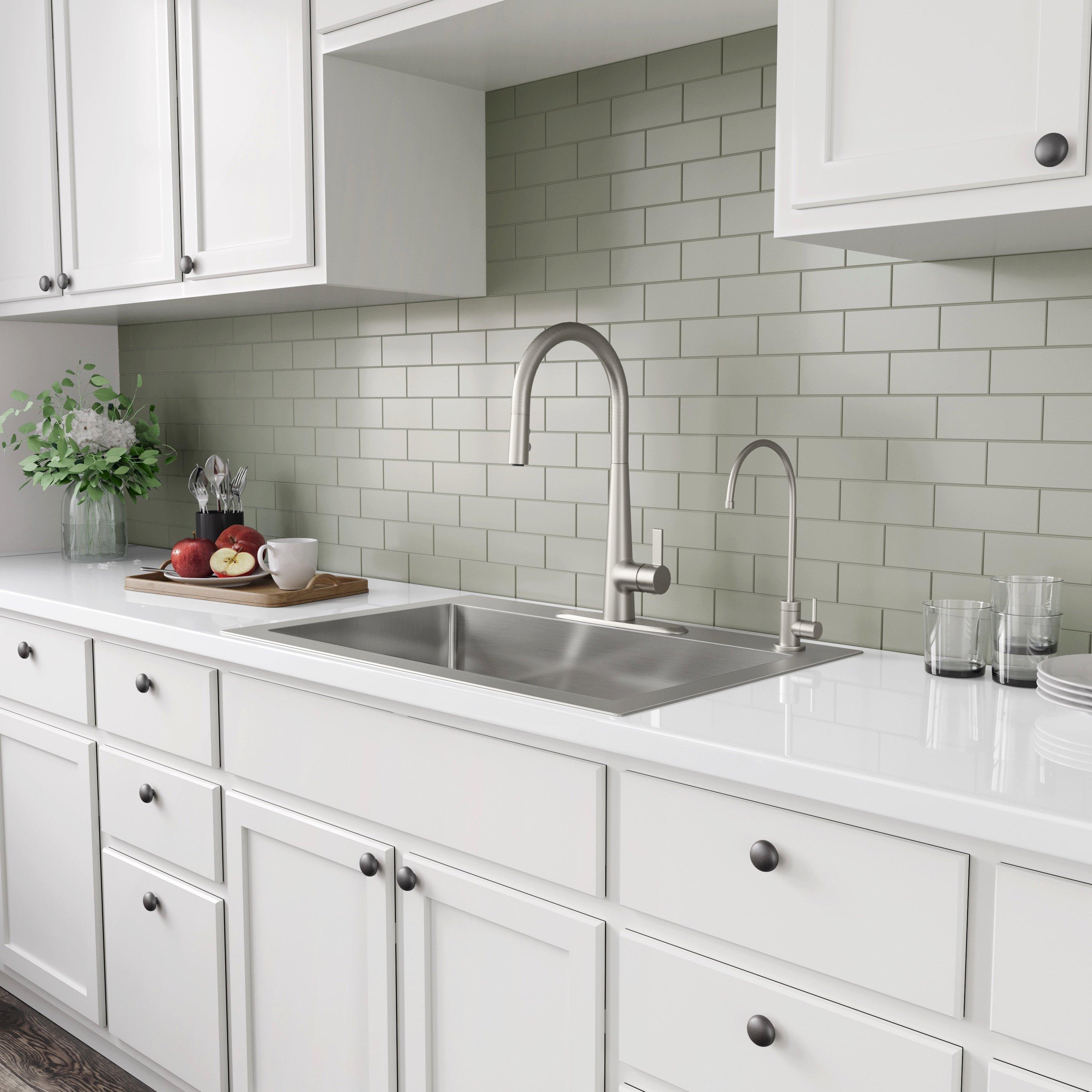 PROFLO&reg; Stainless Steel 33 x 22 in. Single Bowl Dual Mount Kitchen Sink in Stainless Steel 