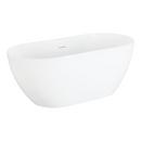 67 x 31-1/2 in. Soaker Freestanding Bathtub with Center Drain in White