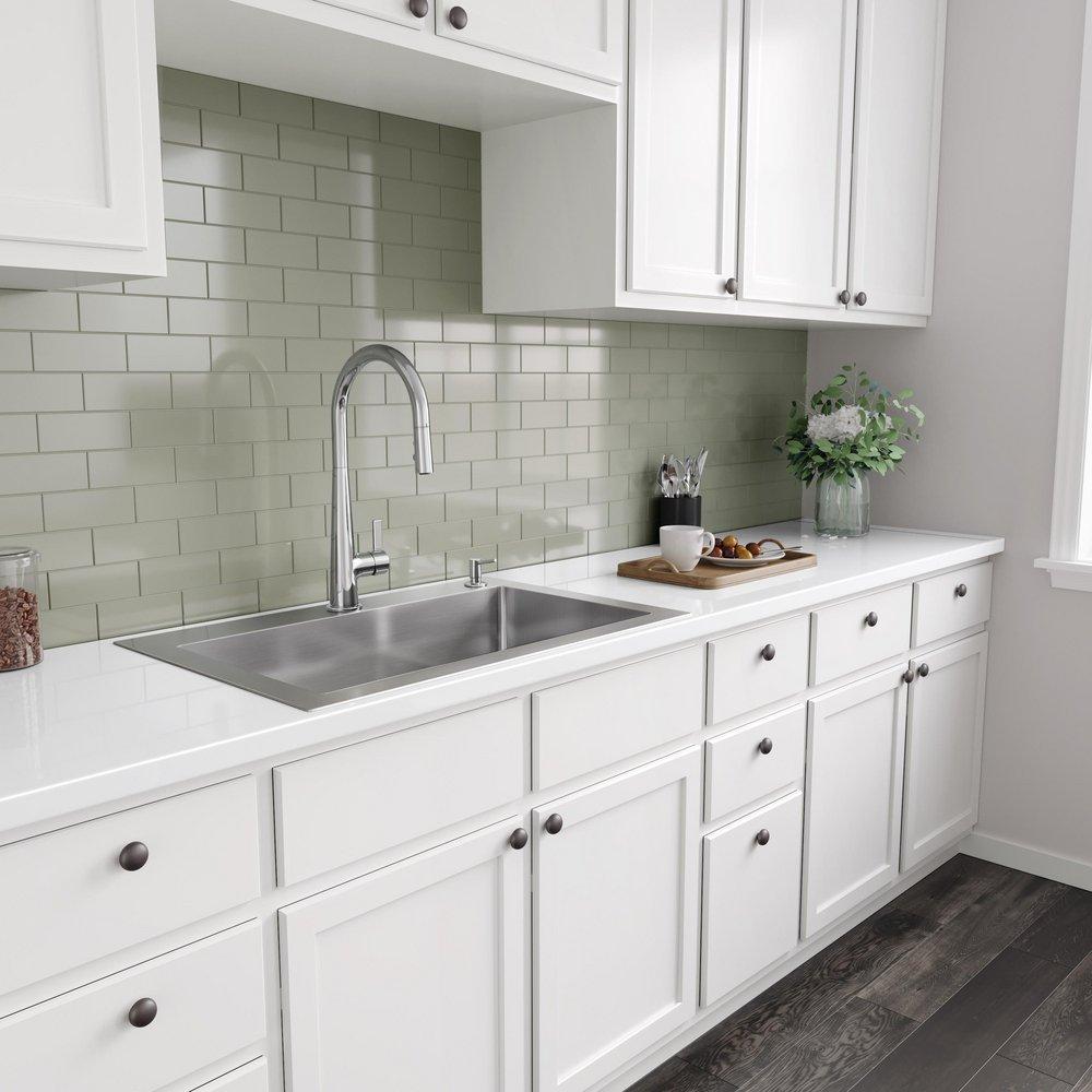 PROFLO&reg; Stainless Steel 33 x 22 in. Stainless Steel Single Bowl Dual-Mount Kitchen Sink 