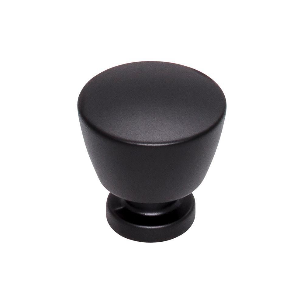 Top Knobs Flat Black 1-1/4 x 1-1/4 in. Zinc Alloy Knob 