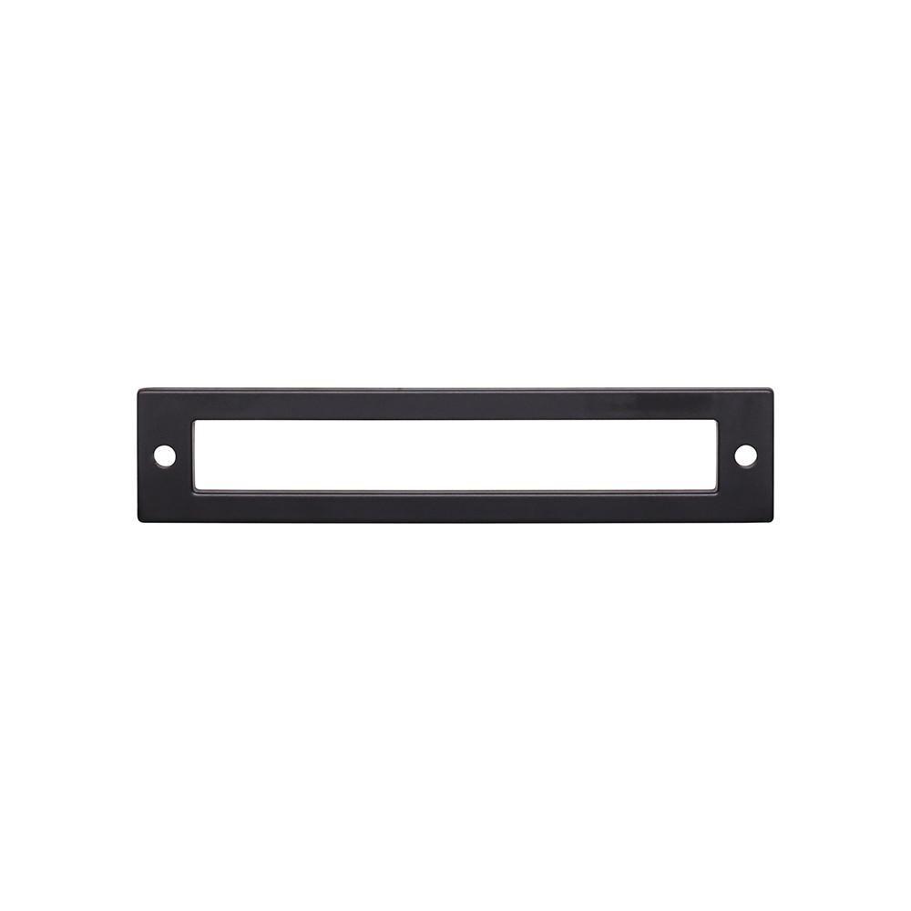 Top Knobs Flat Black Zinc Alloy Rectangular Hollin Backplate 