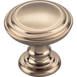 1-1/2 x 1-1/2 in. Zinc Alloy Knob in Honey Bronze