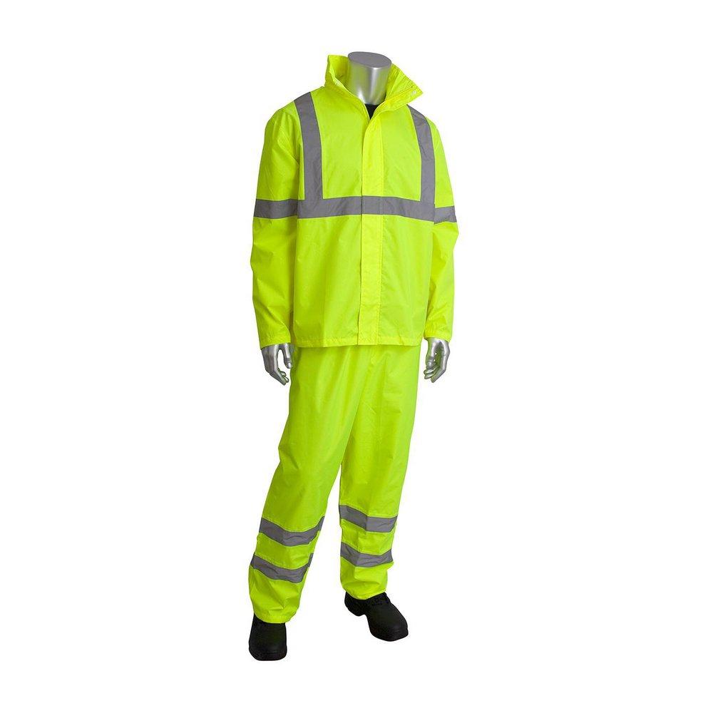 Viz™ Hi-Viz Lime FALCON HI-VIZ RAIN SUIT SET LY 2XL 