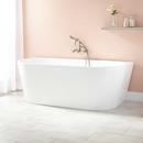 Signature Hardware White 59 x 31-1/2 in. Freestanding Bathtub with Center Drain 