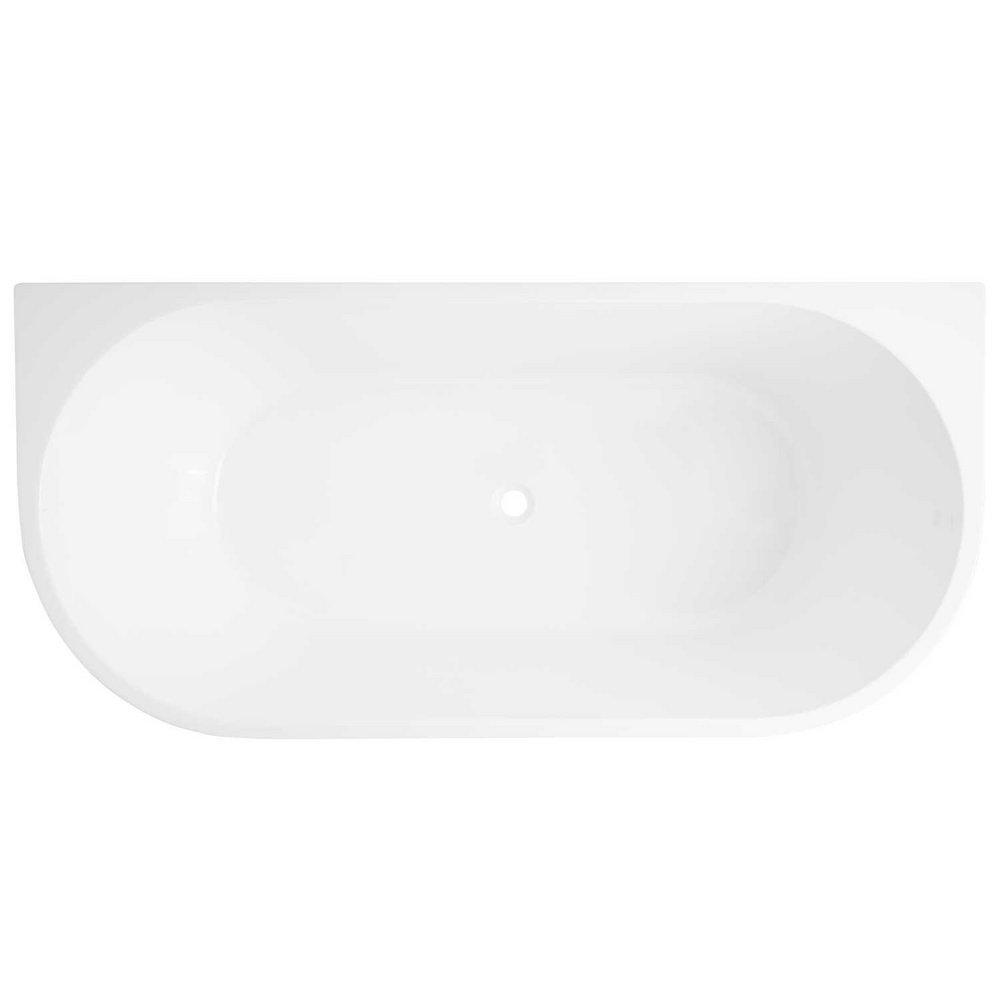 Signature Hardware White 59 x 31-1/2 in. Freestanding Bathtub with Center Drain 