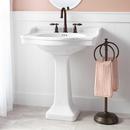 29-3/4 x 22 in. Oval Pedestal Bathroom Sink in White
