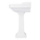 Signature Hardware White Pedestal Bathroom Sink with 3-Hole Centerset Faucet Holes 
