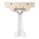 Signature Hardware White Pedestal Bathroom Sink with 3-Hole Centerset Faucet Holes 