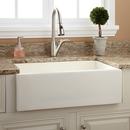 30 x 18 in. Fireclay Single Bowl Farmhouse Kitchen Sink in Biscuit