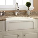 30 x 18 in. Fireclay Single Bowl Farmhouse Kitchen Sink in Biscuit
