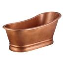 Signature Hardware Antique Copper Patina 59 x 31 in. Freestanding Bathtub End Drain 