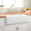 32-3/4 in. Farmhouse Fireclay Single Bowl Kitchen Sink in White