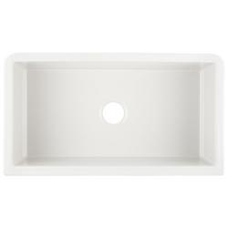 32-3/4 in. Farmhouse Fireclay Single Bowl Kitchen Sink in White