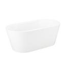 Signature Hardware White 61 x 31-3/8 in. Freestanding Acrylic Soaking Bathtub with Center Drain in White 