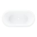 Signature Hardware White 61 x 31-3/8 in. Freestanding Acrylic Soaking Bathtub with Center Drain in White 