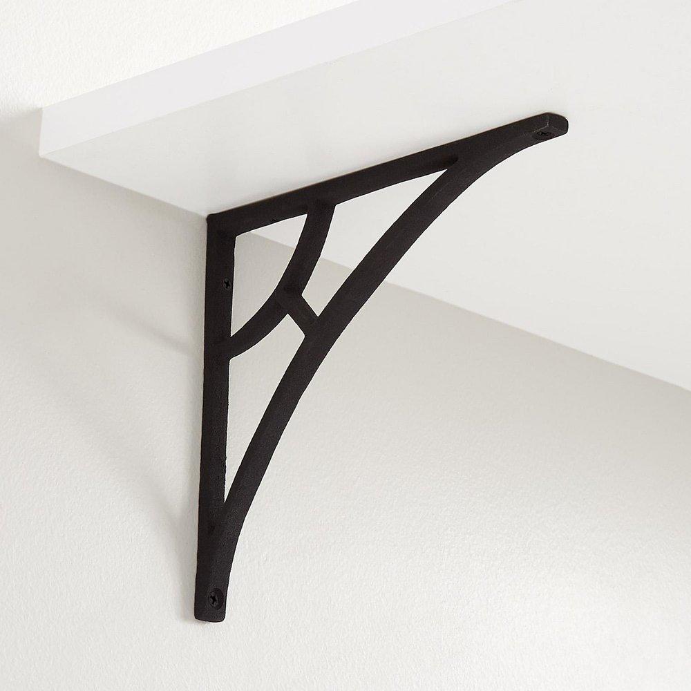 Signature Hardware Black Powder Coat 6-1/2 in. Iron Shelf Bracket 