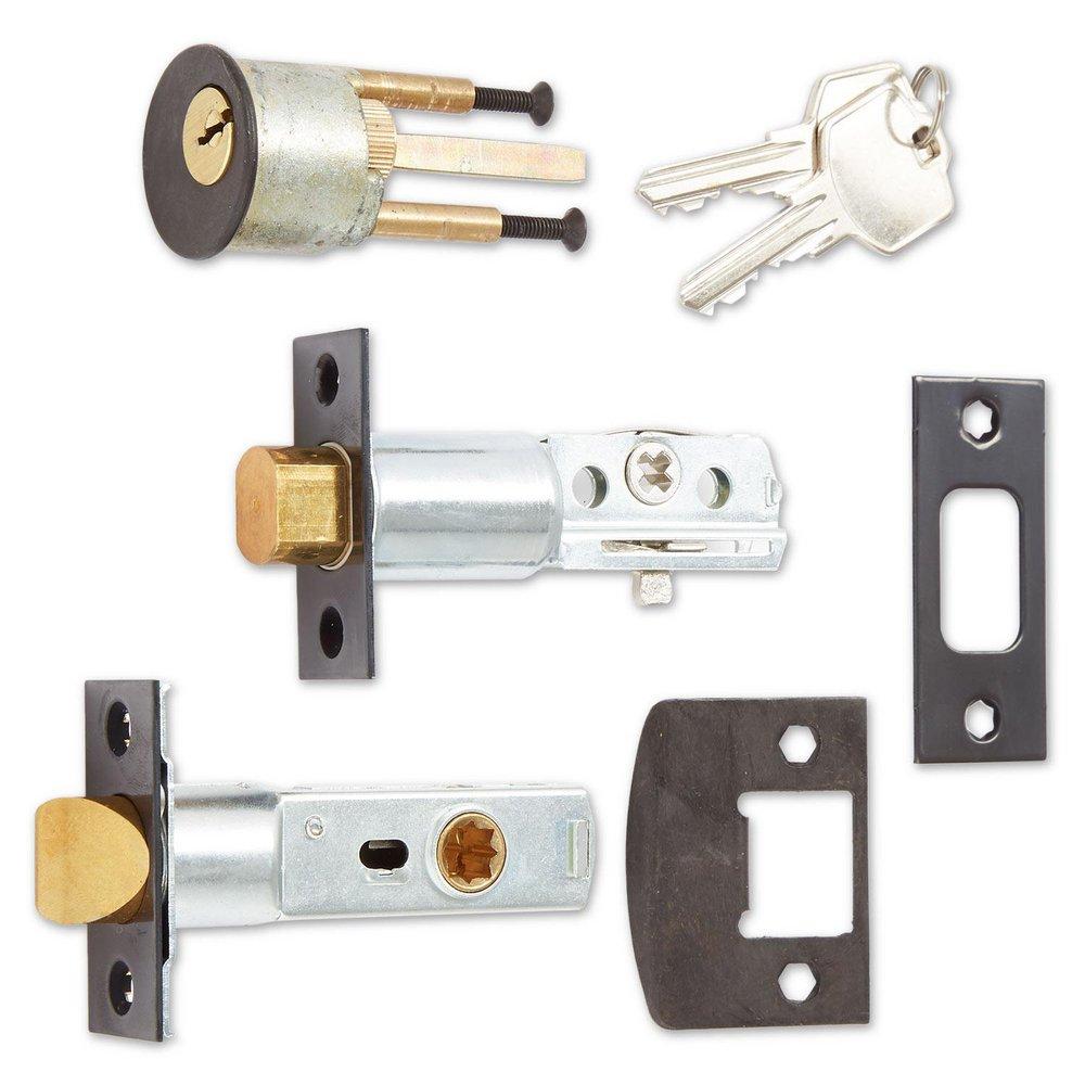 Signature Hardware Dark Bronze Bronze Rectangular Entrance Door Set with Lever Handle 