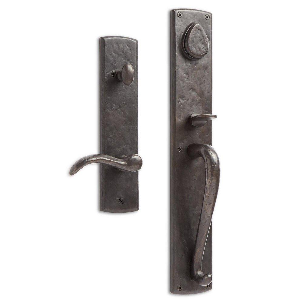 Signature Hardware Dark Bronze Bronze Rectangular Entrance Door Set with Lever Handle 