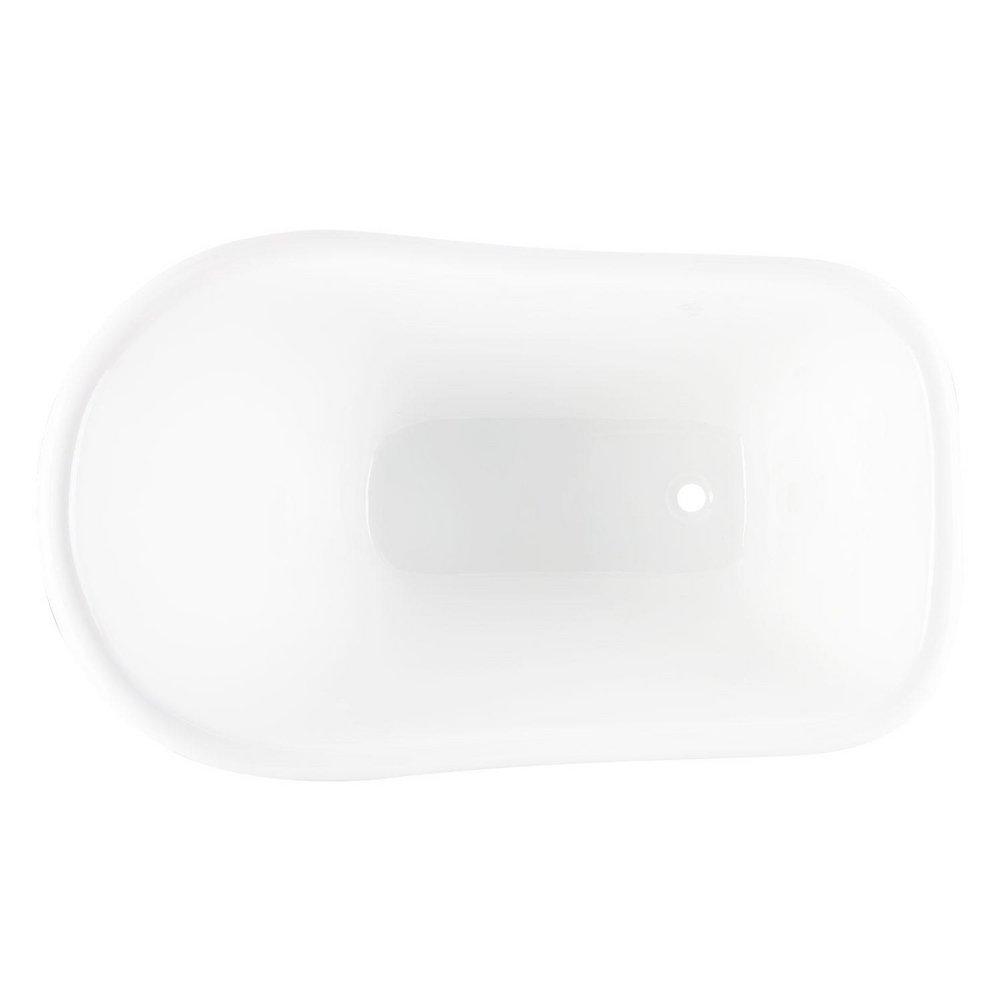 Signature Hardware White 52 x 30 in. Freestanding Bathtub End Drain 
