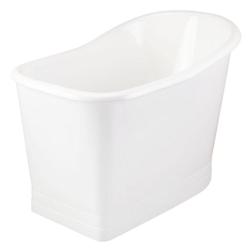 Signature Hardware White 52 x 30 in. Freestanding Bathtub End Drain 