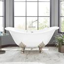 71-3/4 x 31 in. Freestanding Clawfoot Bathtub with Center Drain in White - Less Drain Assembly